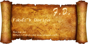 Fabók Dorina névjegykártya